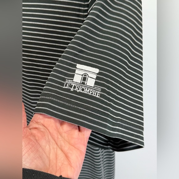 FOOTJOY Men’s black with white stripe golf polo size M - Picture 7 of 13